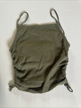 aerie Olive Ruched Side Cami
